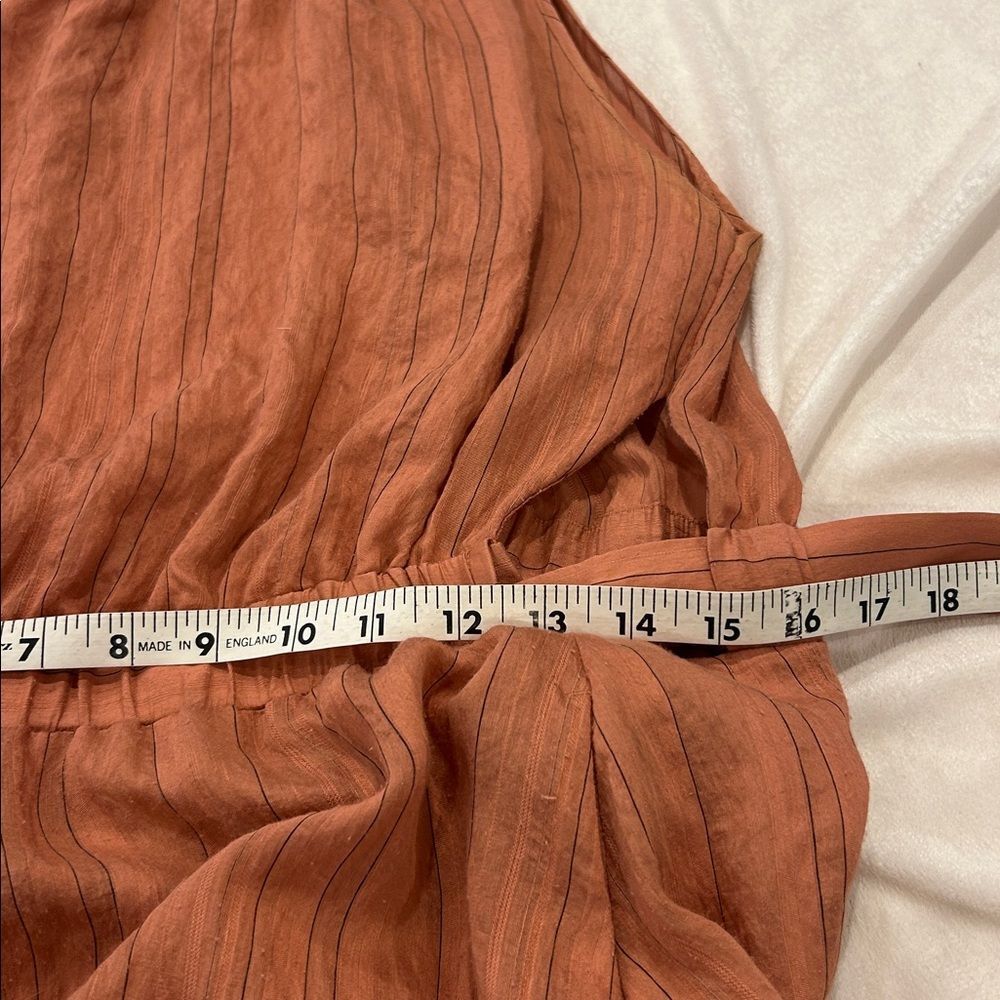 Sandro Elsa crinkled satin halter neck midi dress striped 38 ( size small) - Picture 7 of 12